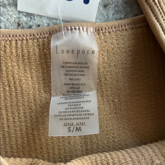 Tan Ribbed Crop Top - Picture 2 of 3